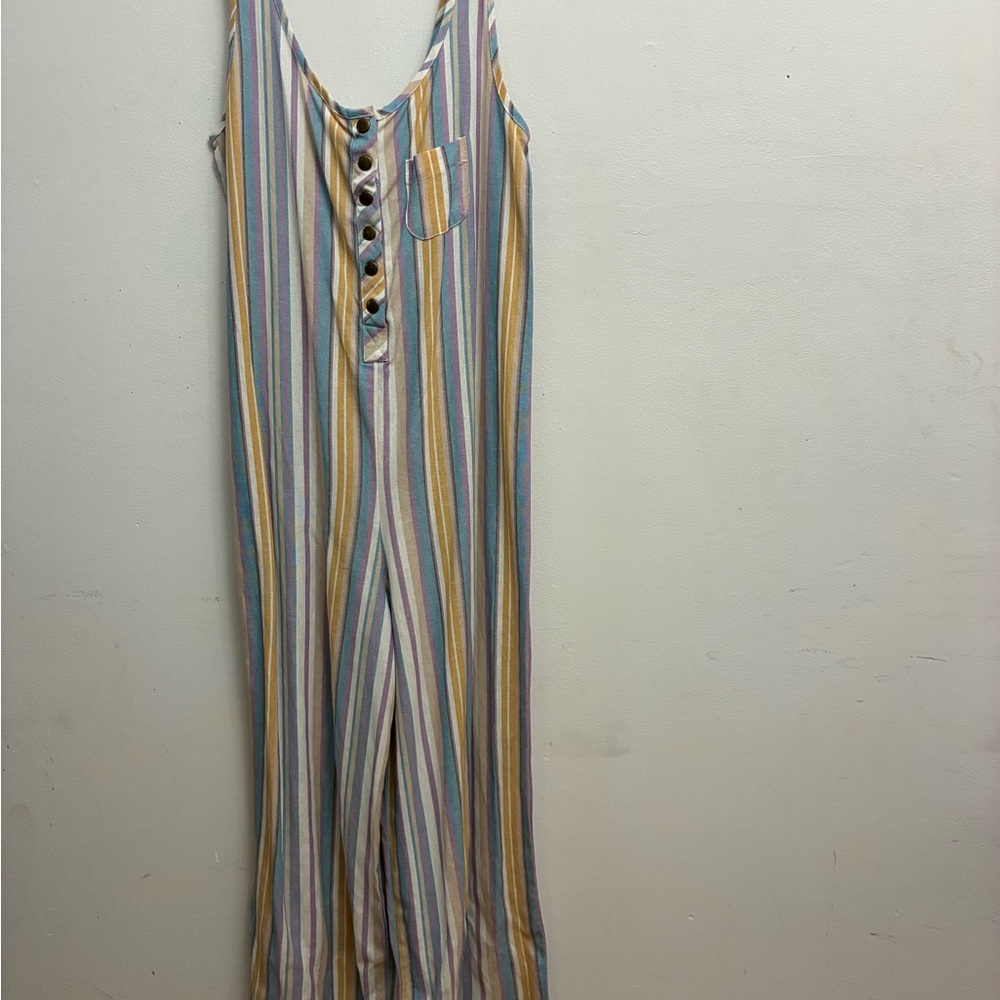 Chocolate Multicolor Striped Jumpsuit